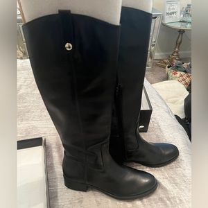 INC NWT and box Black leather boots size 10M